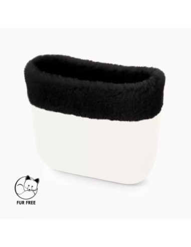 Borde O bag Mini Fibra Sintetica Efecto Lapin Rex Negro