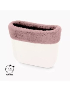 Borde O bag Mini Fibra Sintetica Efecto Lapin Rex Rosa Smoke 2