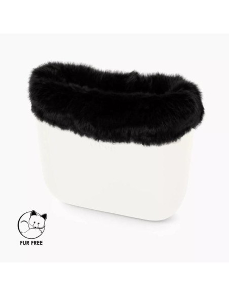 Borde O bag Mini Fibra Sintetica Efecto Zorro Negro