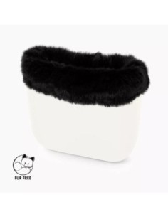 Borde O bag Mini Fibra Sintetica Efecto Zorro Negro 2