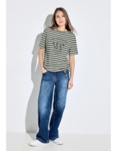 Camiseta cecil rayas khaki