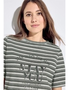 Camiseta cecil rayas khaki 2