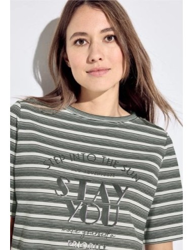 Camiseta cecil rayas khaki