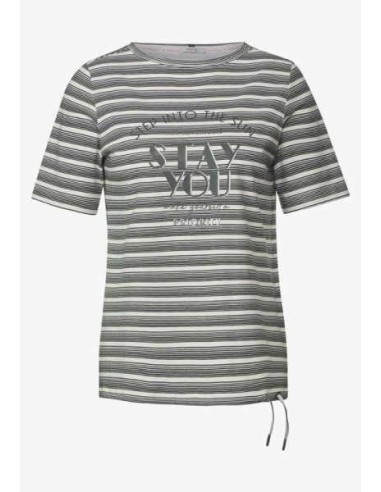 Camiseta cecil rayas khaki