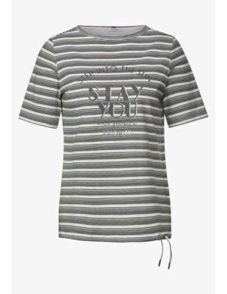 Camiseta cecil rayas khaki