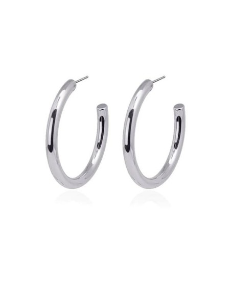 Aros Anartxy medianos plateados