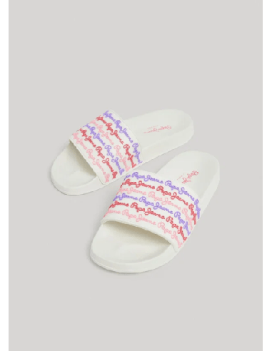 CHANCLAS  pepe jeans SLIDER LOGO MULTICOLOR