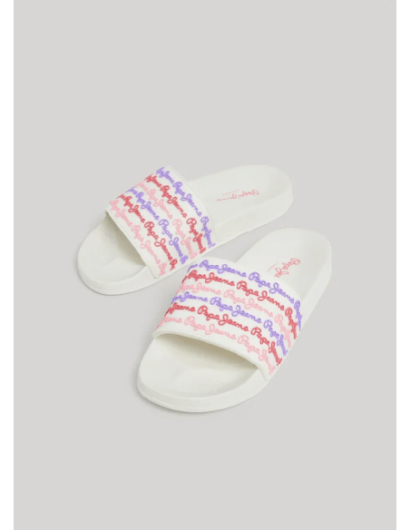 CHANCLAS  pepe jeans SLIDER LOGO MULTICOLOR