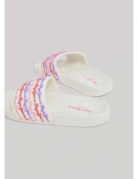 CHANCLAS  pepe jeans SLIDER LOGO MULTICOLOR