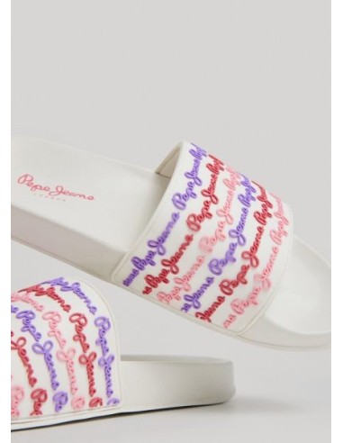 CHANCLAS  pepe jeans SLIDER LOGO MULTICOLOR