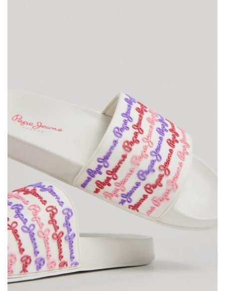 CHANCLAS  pepe jeans SLIDER LOGO MULTICOLOR