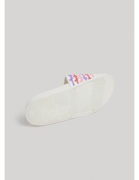 CHANCLAS  pepe jeans SLIDER LOGO MULTICOLOR
