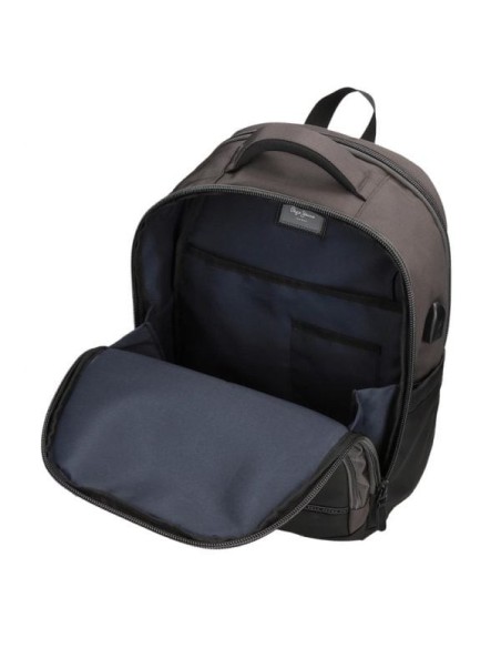 Mochila Portaordenador Pepe Jeans 2 Compartimentos Stratford Gris