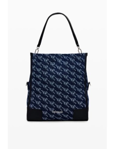 Bolso Desigual Denim Logo Azul