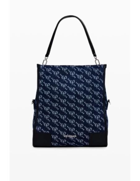 Bolso Desigual Denim Logo Azul