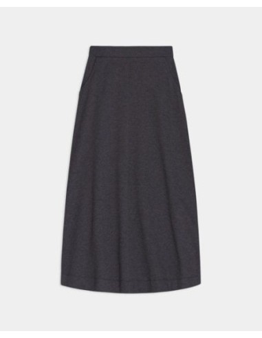 Falda Yerse piqué de punto azul oscuro