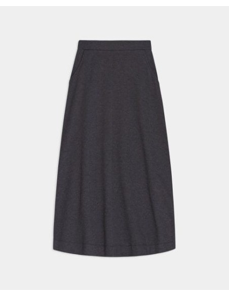 Falda Yerse piqué de punto azul oscuro