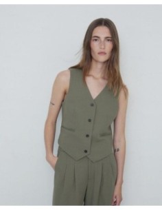 Chaleco Sastre Yerse Botones Verde