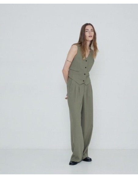 Chaleco Sastre Yerse Botones Verde