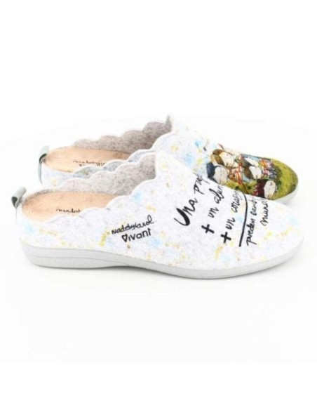 Zapatillas de Casa Vivant " Una Profesora +un Alumn@+ un Corazon Pueden Cambiar el Mundo"