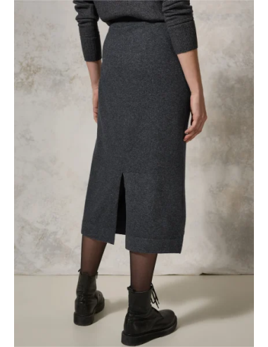 Falda midi Cecil punto Gris