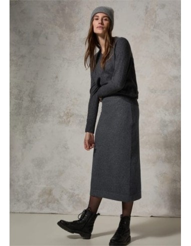 Falda midi Cecil punto Gris