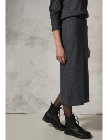 Falda midi Cecil punto Gris