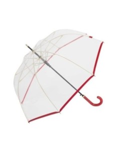 Paraguas Pierre Cardin Transparente Rojo