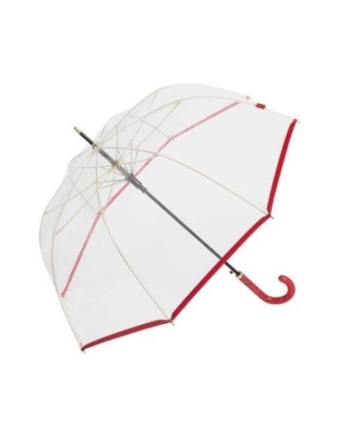 Paraguas Pierre Cardin Transparente Rojo