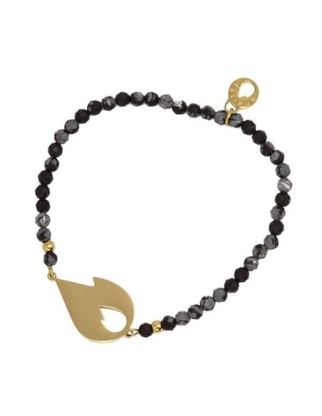 Pulsera Anartxy Llama Cristales Negro