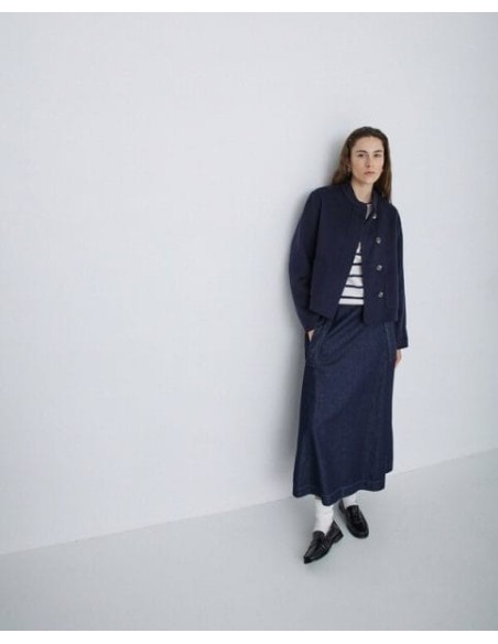 Falda maxi Yerse denim azul oscuro
