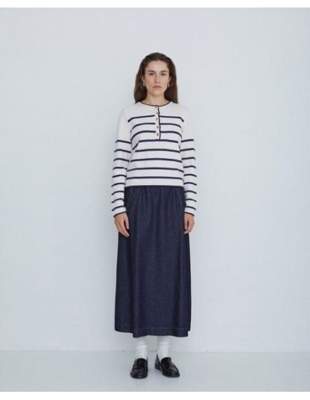 Falda maxi Yerse denim azul oscuro