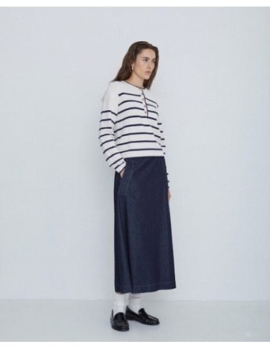Falda maxi Yerse denim azul oscuro