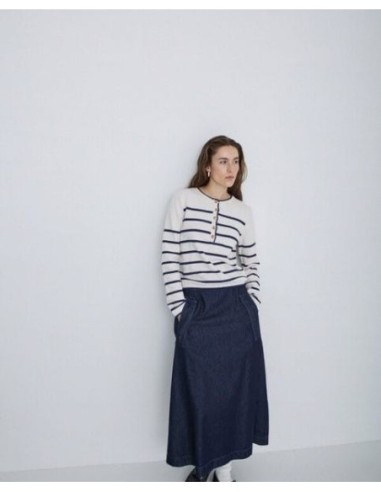 Falda maxi Yerse denim azul oscuro