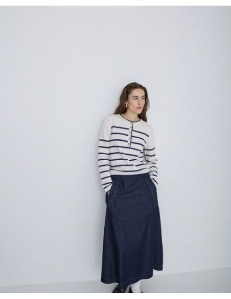 Falda maxi Yerse denim azul oscuro