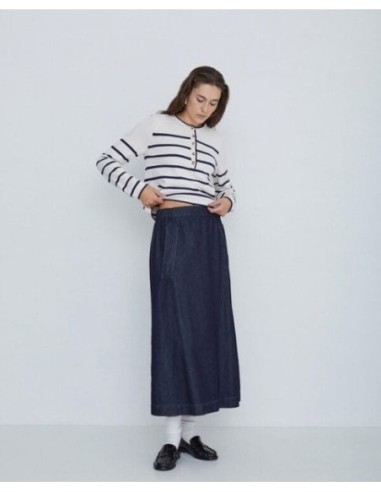 Falda maxi Yerse denim azul oscuro