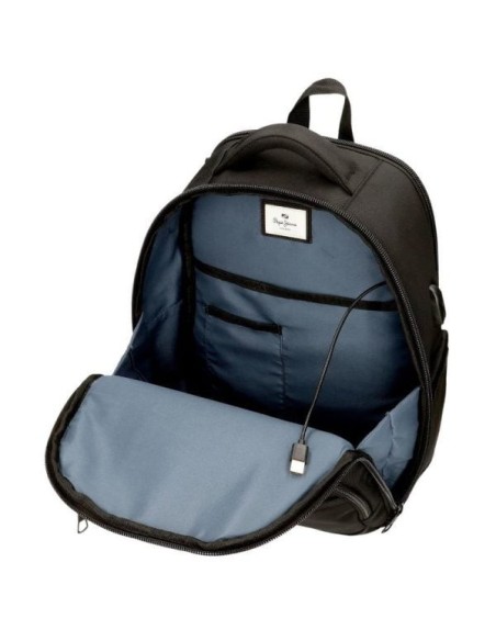 Mochila Portaordenador Pepe Jeans Leighton Negro