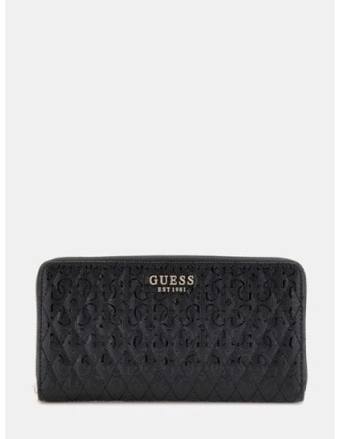 Cartera GUESS Betula Con Logo Charol Negro