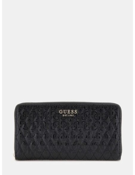 Cartera GUESS Betula Con Logo Charol Negro