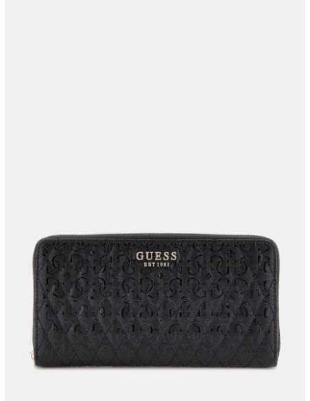 Cartera GUESS Betula con logo 4G Charol Negro