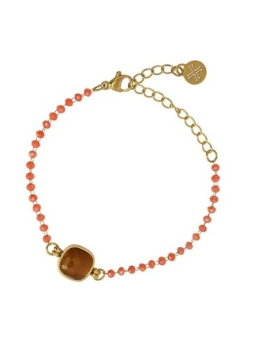 Pulsera Orquídea naranja Anartxy