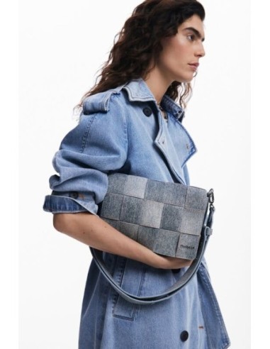 Bolso Desigual Trenzado Efecto Denim