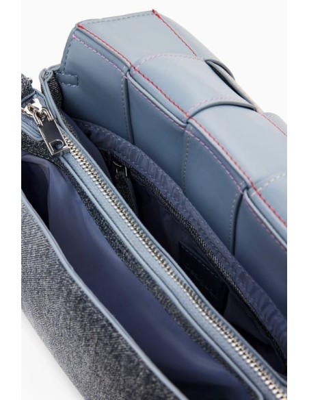 Bolso Desigual Trenzado Efecto Denim