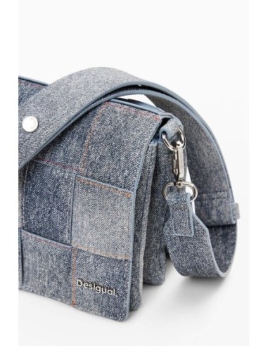 Bolso Desigual Trenzado Efecto Denim