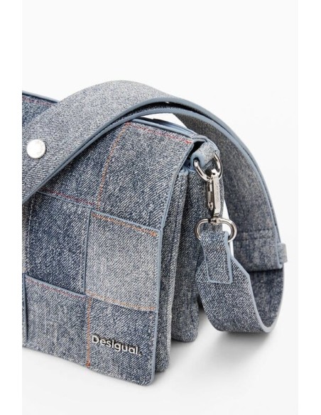 Bolso Desigual Trenzado Efecto Denim