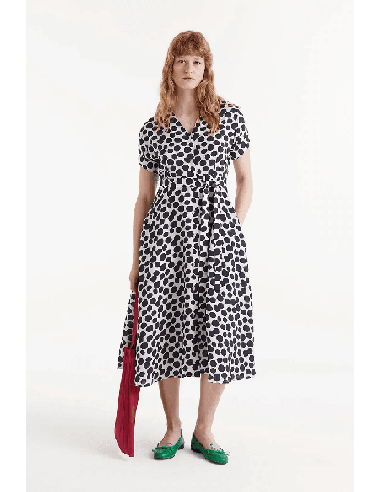 Vestido Midi Compañia Fantástica Estampado Terrazo