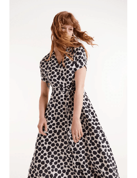 Vestido Midi Compañia Fantástica Estampado Terrazo