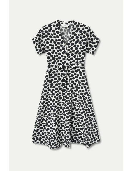 Vestido Midi Compañia Fantástica Estampado Terrazo