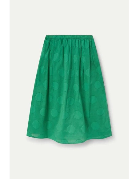 Falda Compañía Fantástica Estampado Circulos Verdes