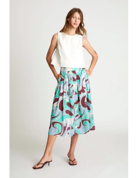 Falda Midi Wild Pony Estampado Yarrow